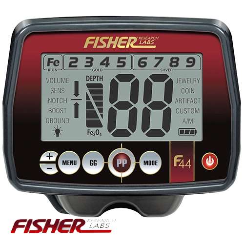 FISHER F44 con Piastra da 11″DD METAL DETECTOR